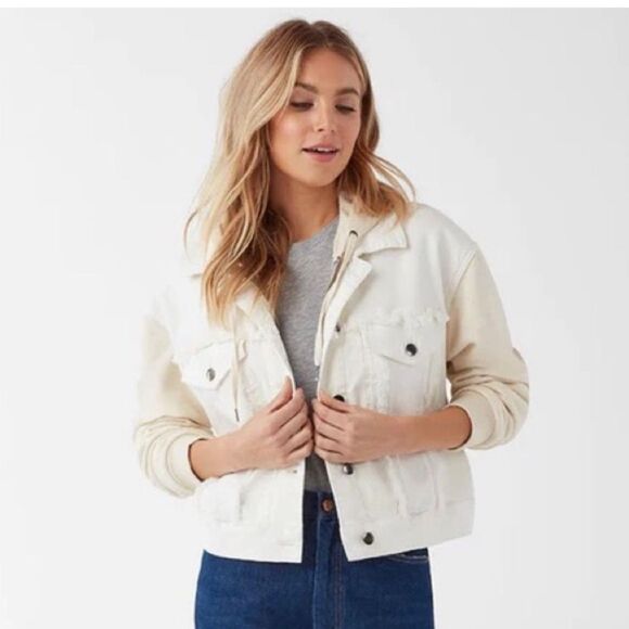 Splendid “Jesse” Mix Media Jacket medium - Picture 2 of 12